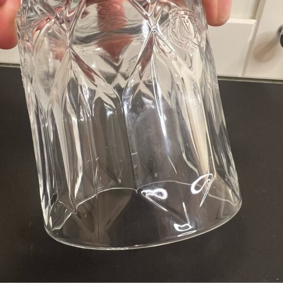 CROWN ROYAL Embossed Clear Crystal Whiskey Drinking Old Fashioned Glass Tumbler - Picture 7 of 8